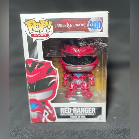 NEW Funko Pop! Movies: Power Rangers Red Ranger #400 Vinyl Action Figure - Picture 1 of 6
